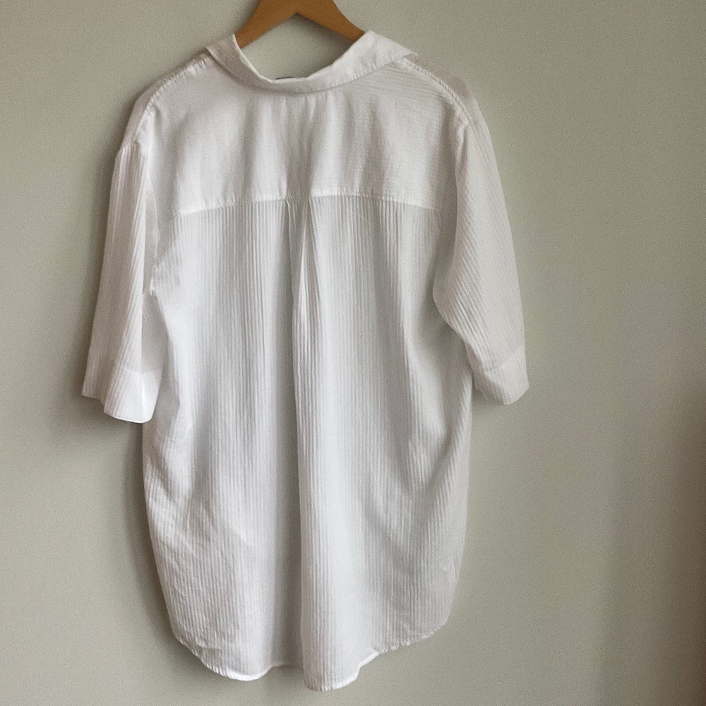 NWT J Crew White Popover Shirt Airy Gauze Size Various - Picture 6 of 9